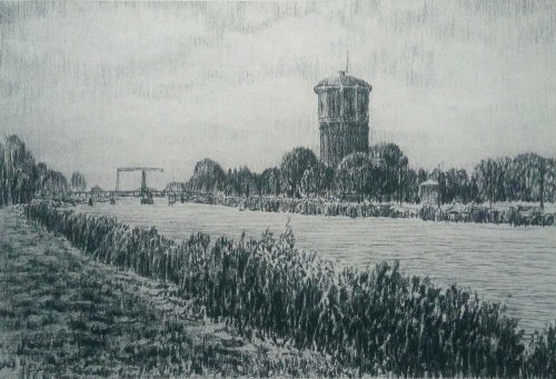 frans room - watertoren - assendelft - zeefdruk - zaansgroen