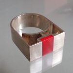 Ring zegel rood klein