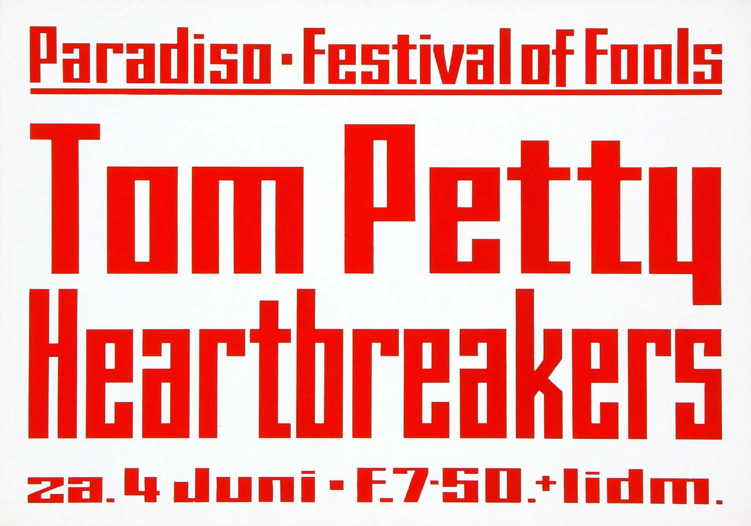 Featured image for “Tom Petty Heartbreakers - 4 juni 1977”