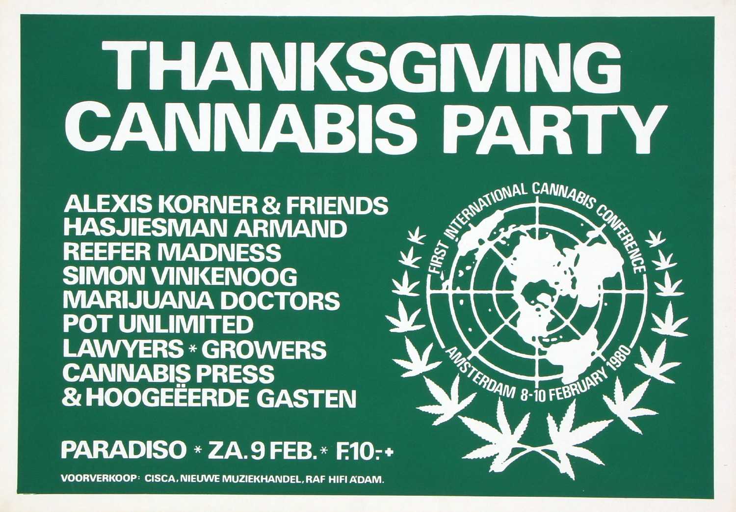 Featured image for “Thanksgiving Cannabis Party - 9 februari 1980”
