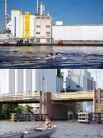 Moeder en docher bij Meneba & Speedboot langs Cargill