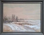 Winterlandschap om Boerderij