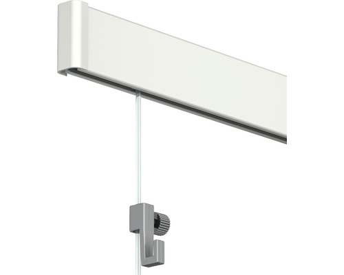 Featured image for “Click Rail ALL-IN-ONE 1X2m WIT - RAL 9010 + 2x perlon + 2x haak 4kg”