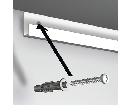 Basic Rail ALL-IN-ONE 1X2m WIT - RAL 9010 + 2x perlon + 2x haak 4kg - Afbeelding 4